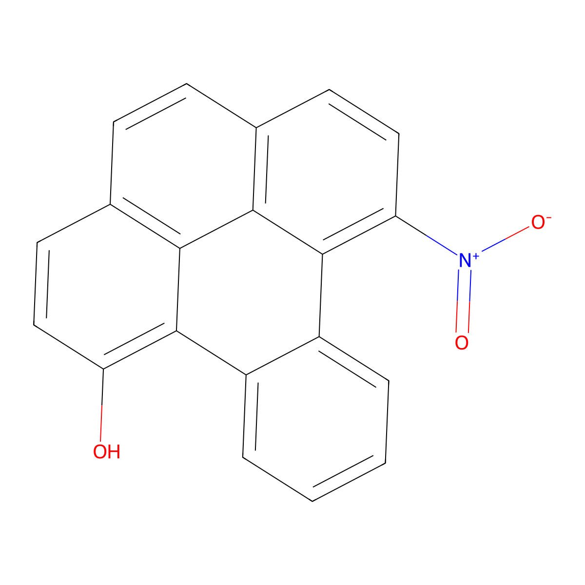8-Hydroxy-1-nitrobenzo(e)pyrene molecular structure, CAS 115664-51-2