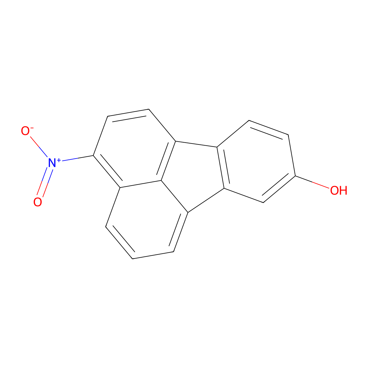 3-Nitrofluoranthen-8-ol molecular structure, CAS 115664-58-9