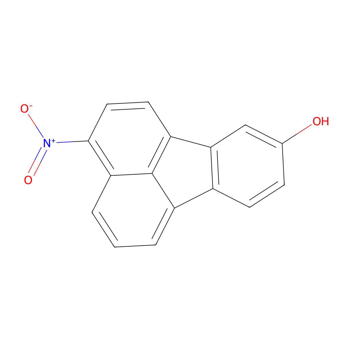 4-Nitro-8-fluoranthenol molecular structure, CAS 115664-59-0