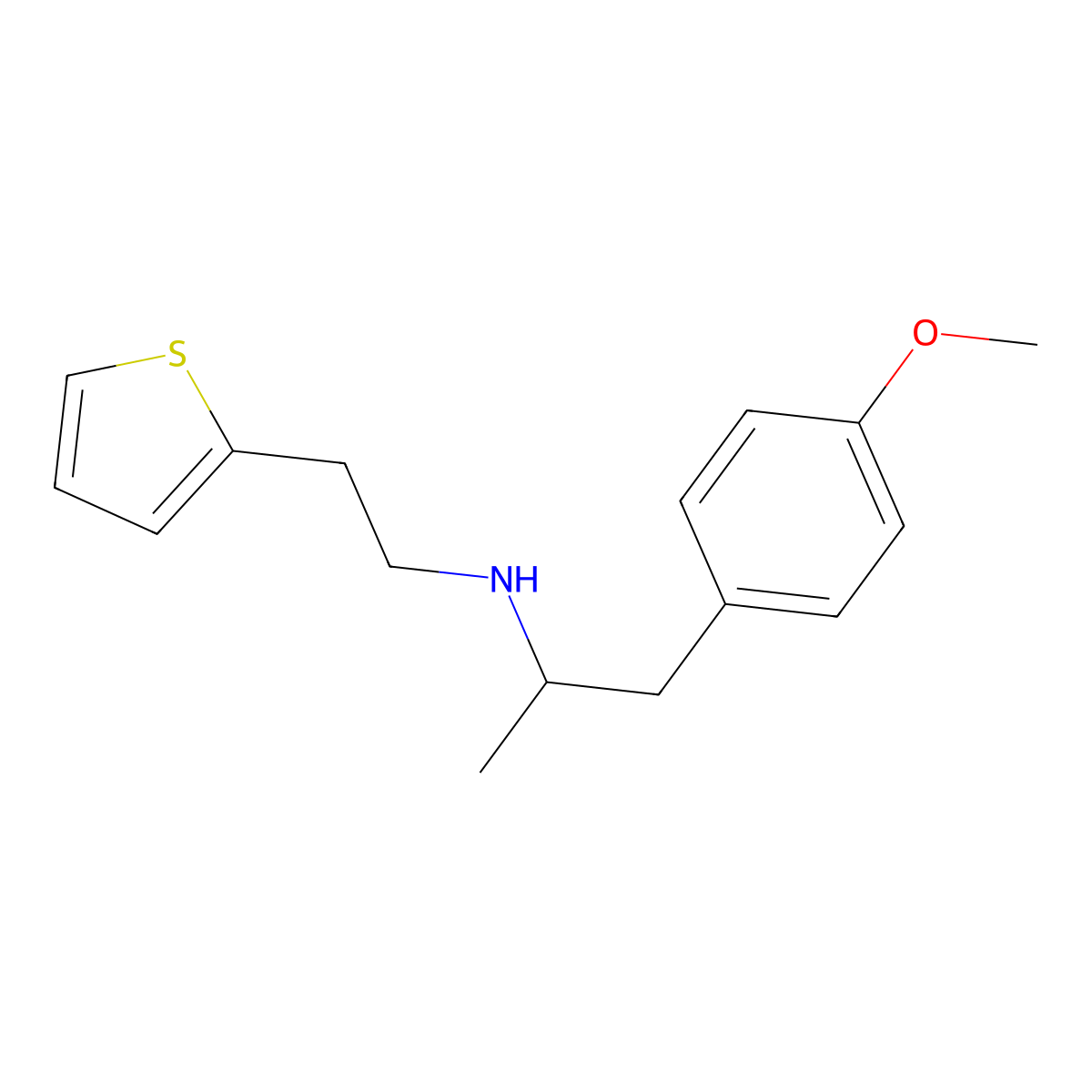 N-[2-(4-Methoxyphenyl)-1-methylethyl]-2-thiopheneethanamine molecular structure, CAS 1156641-67-6
