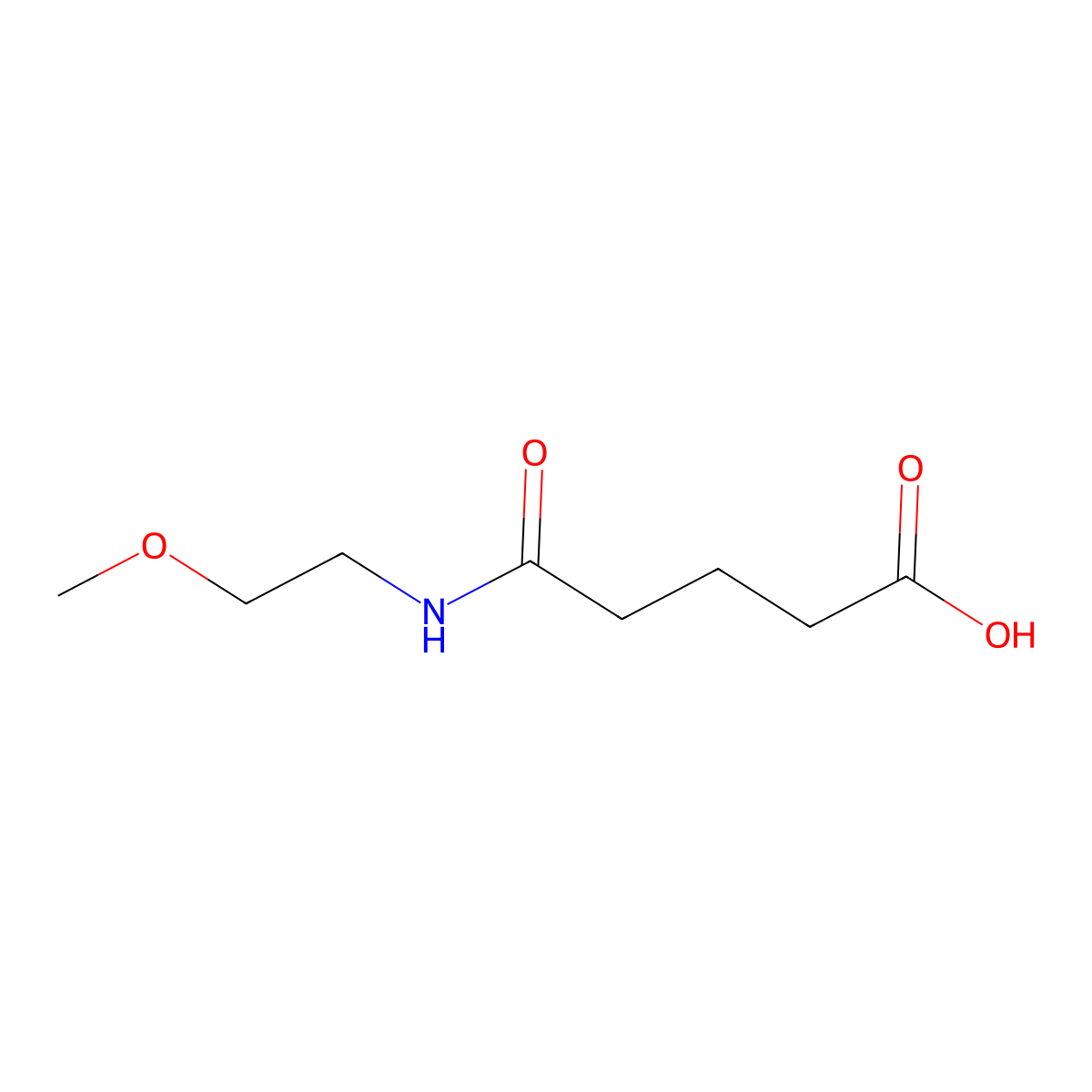 5-[(2-Methoxyethyl)amino]-5-oxopentanoic acid molecular structure, CAS 1156644-00-6