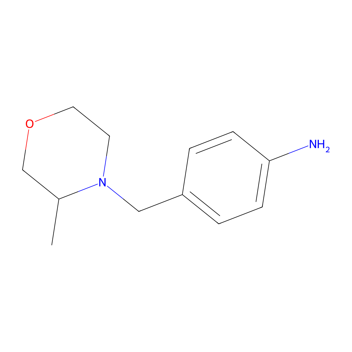 4-[(3-Methylmorpholin-4-yl)methyl]aniline molecular structure, CAS 1156646-14-8