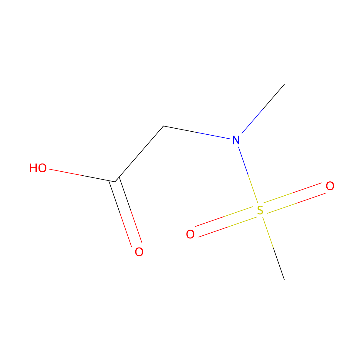 2-(N-methylmethanesulfonamido)acetic acid molecular structure, CAS 115665-52-6