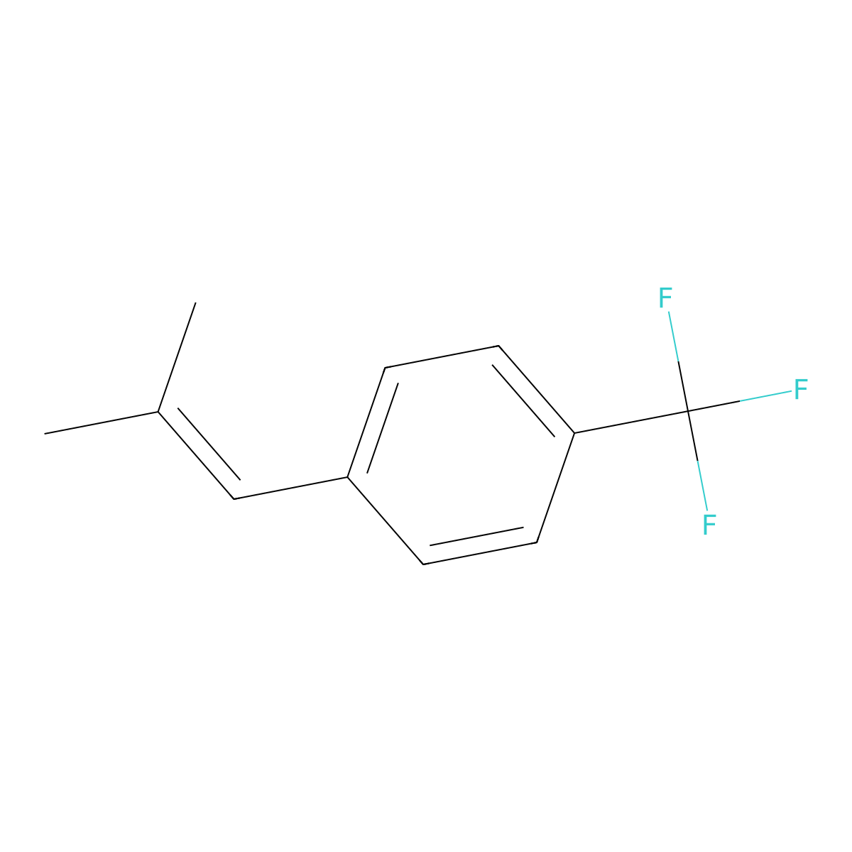 1-(2-Methyl-1-propen-1-yl)-4-(trifluoromethyl)benzene molecular structure, CAS 115665-60-6