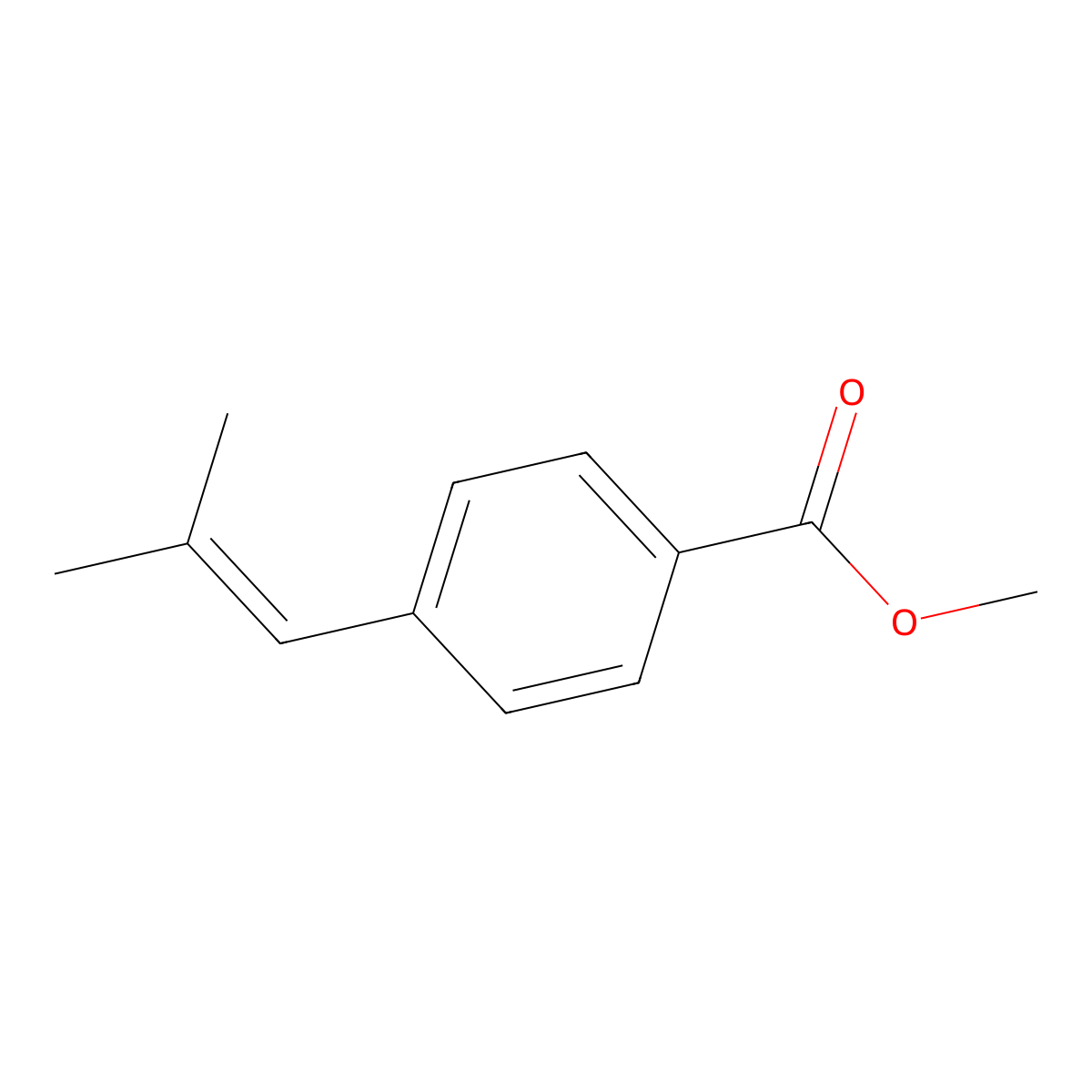 Methyl 4-(2-methylprop-1-en-1-yl)-benzoate molecular structure, CAS 115665-61-7