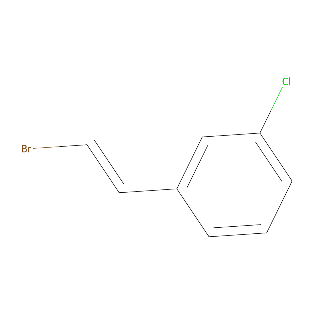 1-(2-Bromoethenyl)-3-chlorobenzene molecular structure, CAS 115665-71-9