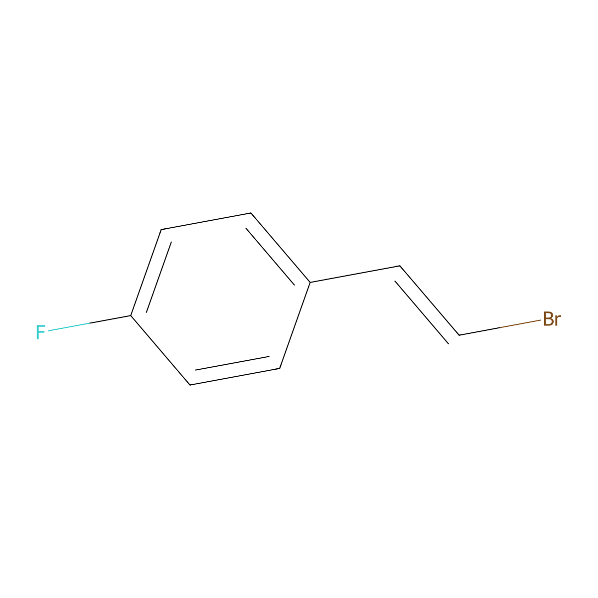 1-(2-Bromoethenyl)-4-fluorobenzene molecular structure, CAS 115665-76-4