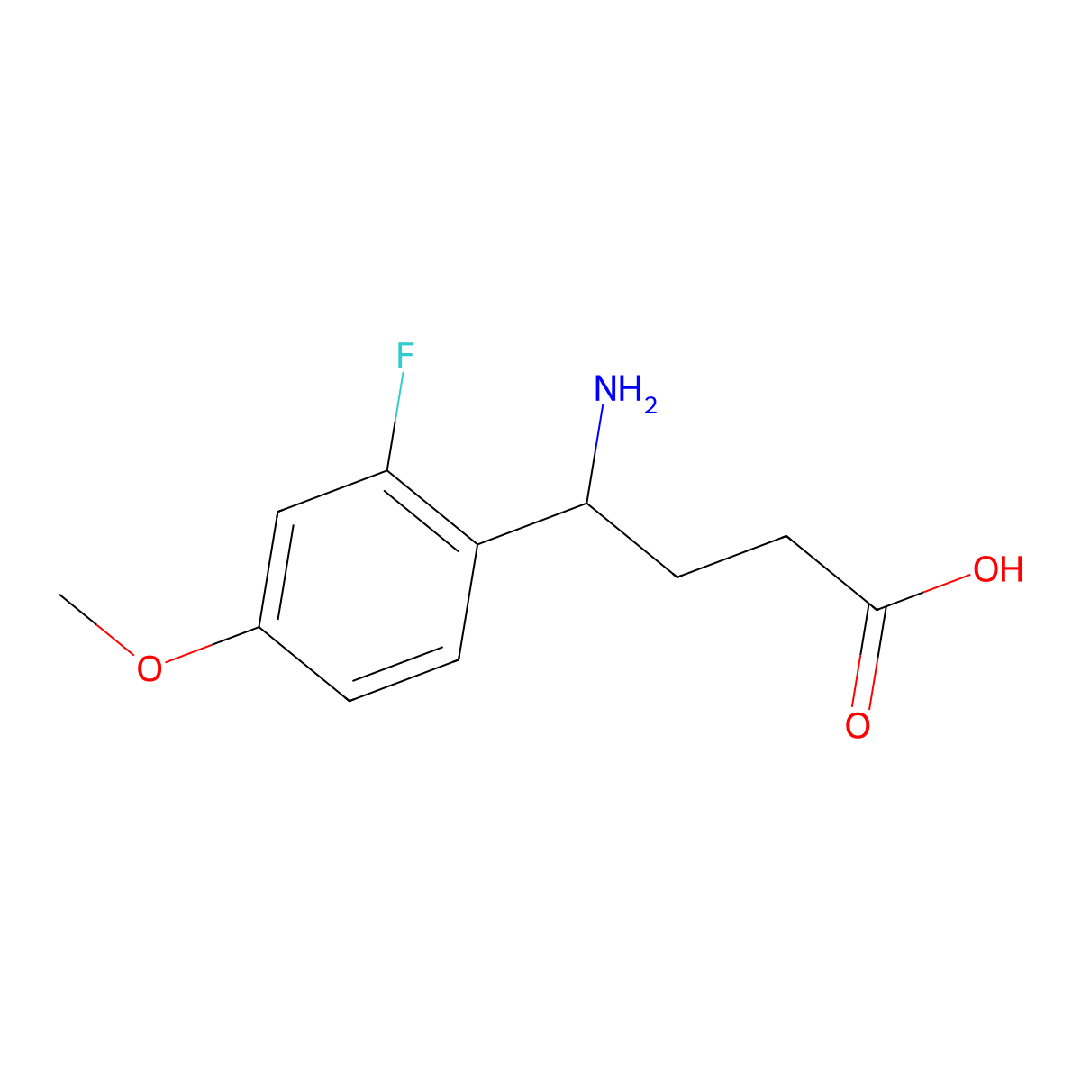 4-Amino-4-(2-fluoro-4-methoxyphenyl)butanoic acid molecular structure, CAS 1156650-53-1