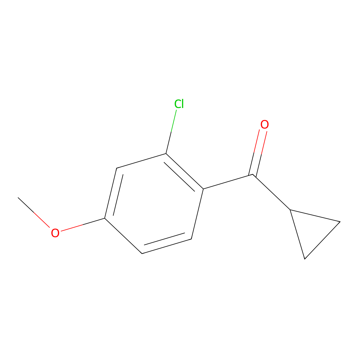 (2-Chloro-4-methoxyphenyl)cyclopropylmethanone molecular structure, CAS 1156653-37-0