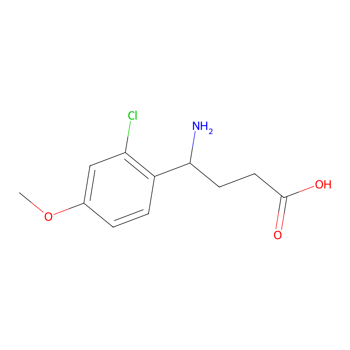 4-Amino-4-(2-chloro-4-methoxyphenyl)butanoic acid molecular structure, CAS 1156657-57-6