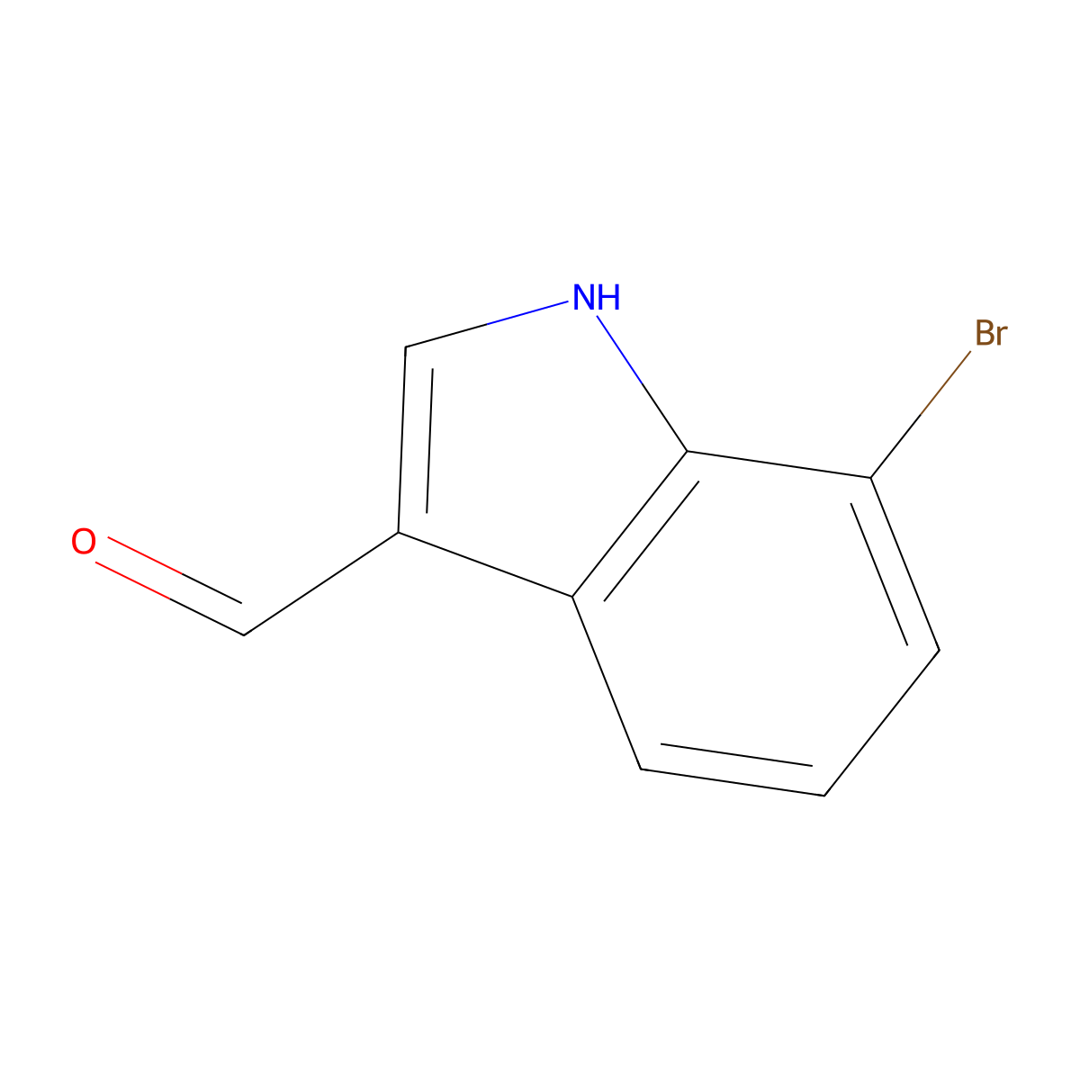 7-Bromo-1H-indole-3-carbaldehyde molecular structure, CAS 115666-21-2
