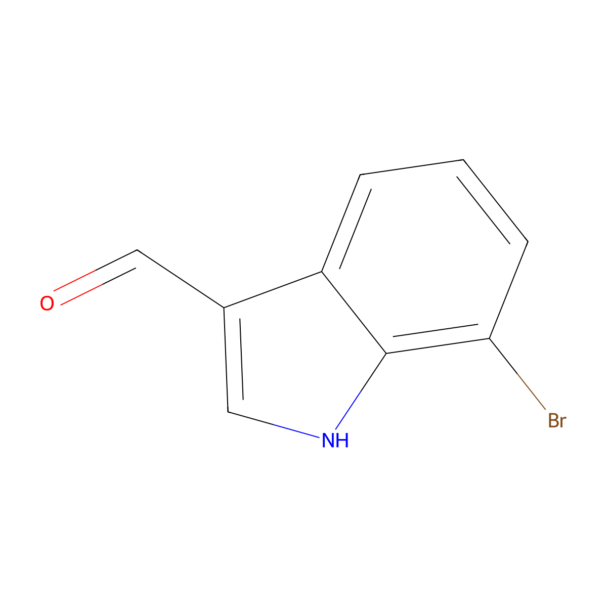 7-Bromo-1H-indole-3-carbaldehyde molecular structure, CAS 115666-21-2