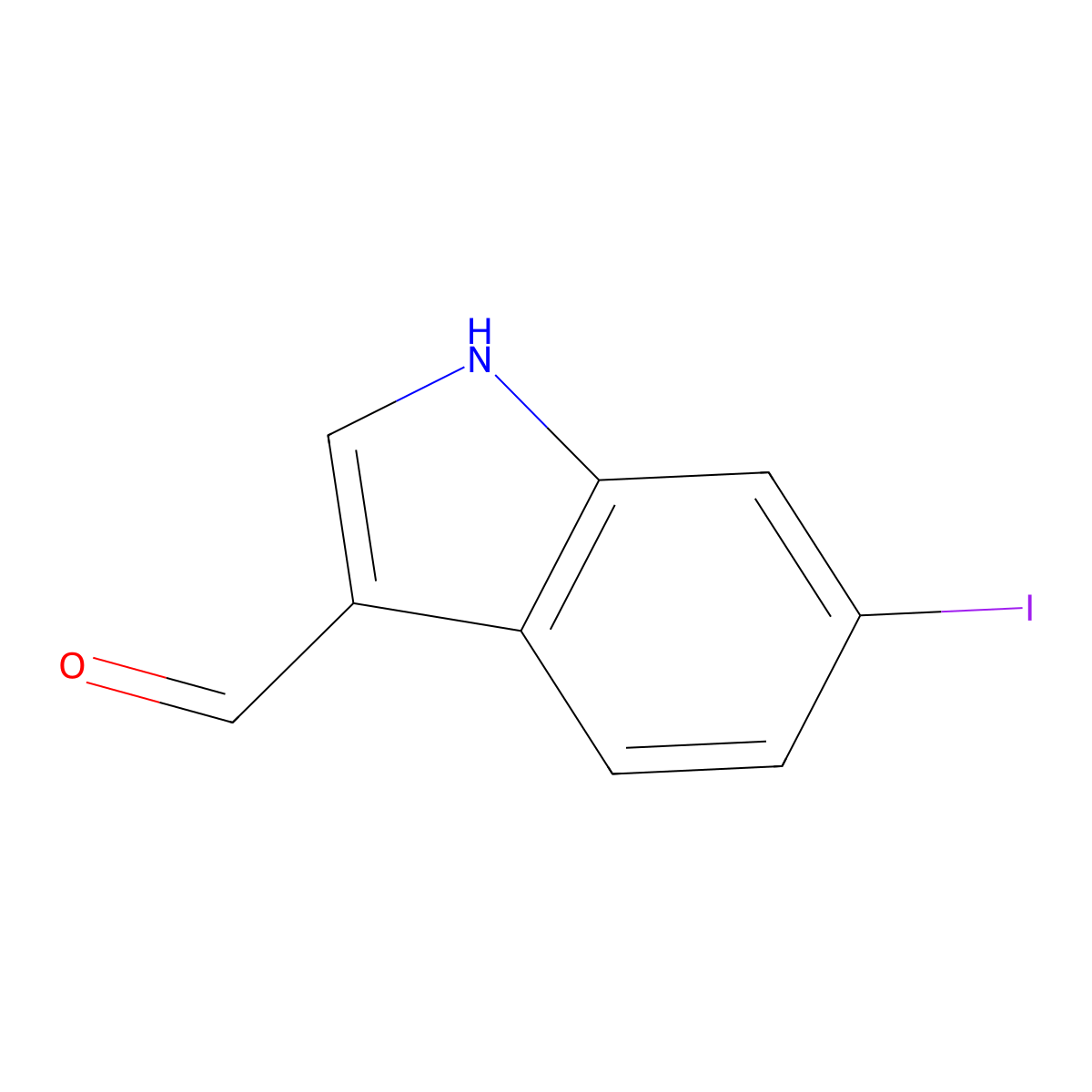 6-Iodo-1H-indole-3-carbaldehyde molecular structure, CAS 115666-25-6