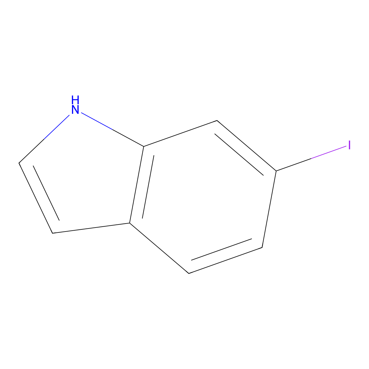 6-Iodo-1H-indole molecular structure, CAS 115666-47-2