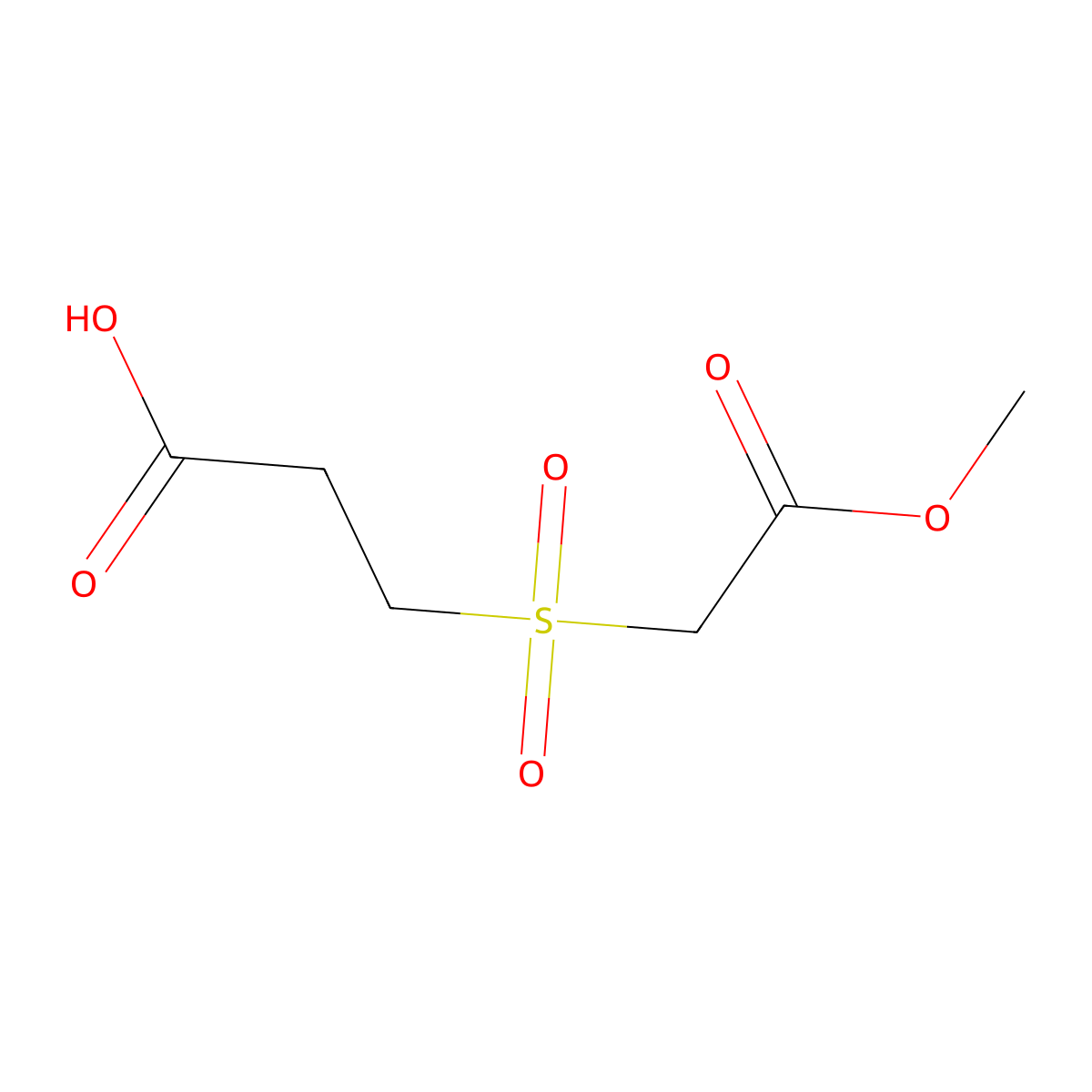 3-(2-Methoxy-2-oxoethanesulfonyl)propanoic acid molecular structure, CAS 1156663-75-0