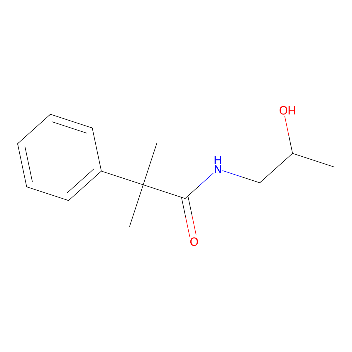 N-(2-hydroxypropyl)-2-methyl-2-phenylpropanamide molecular structure, CAS 1156673-21-0