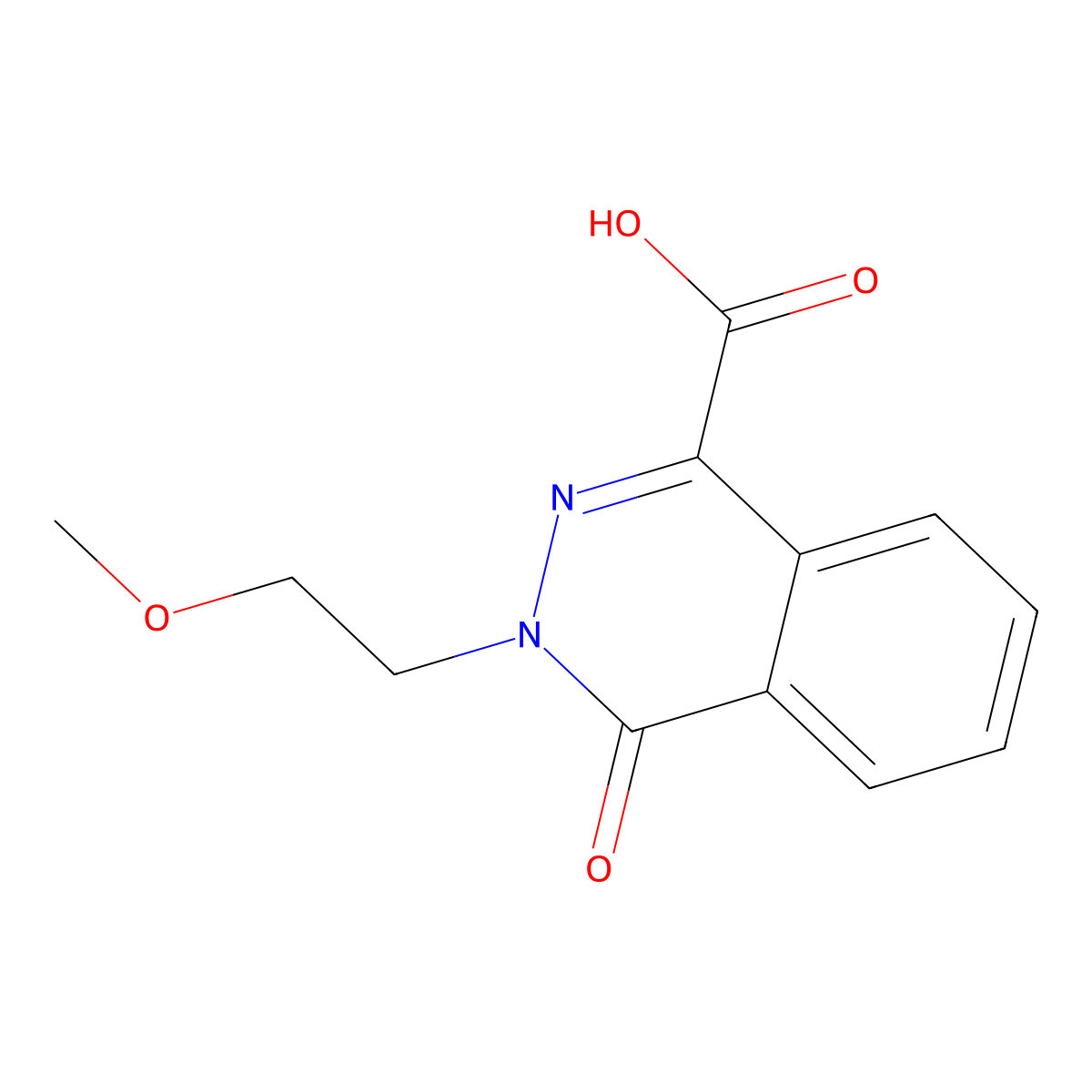 3-(2-Methoxyethyl)-4-oxo-3,4-dihydrophthalazine-1-carboxylic acid molecular structure, CAS 1156676-51-5