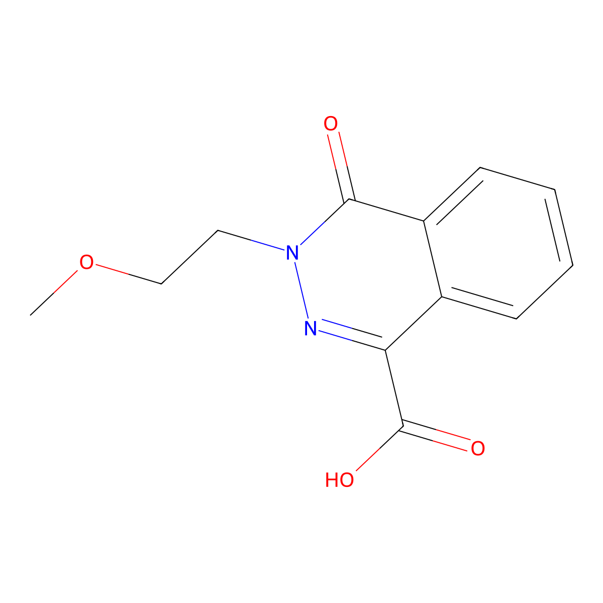3-(2-Methoxyethyl)-4-oxo-3,4-dihydrophthalazine-1-carboxylic acid molecular structure, CAS 1156676-51-5