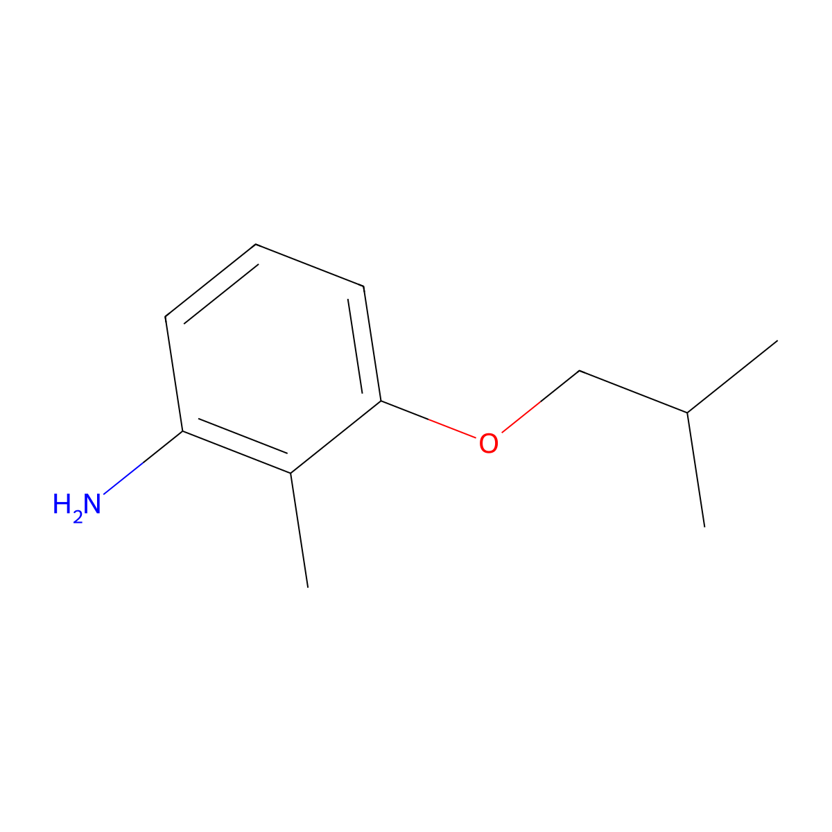 2-Methyl-3-(2-methylpropoxy)aniline molecular structure, CAS 1156681-16-1