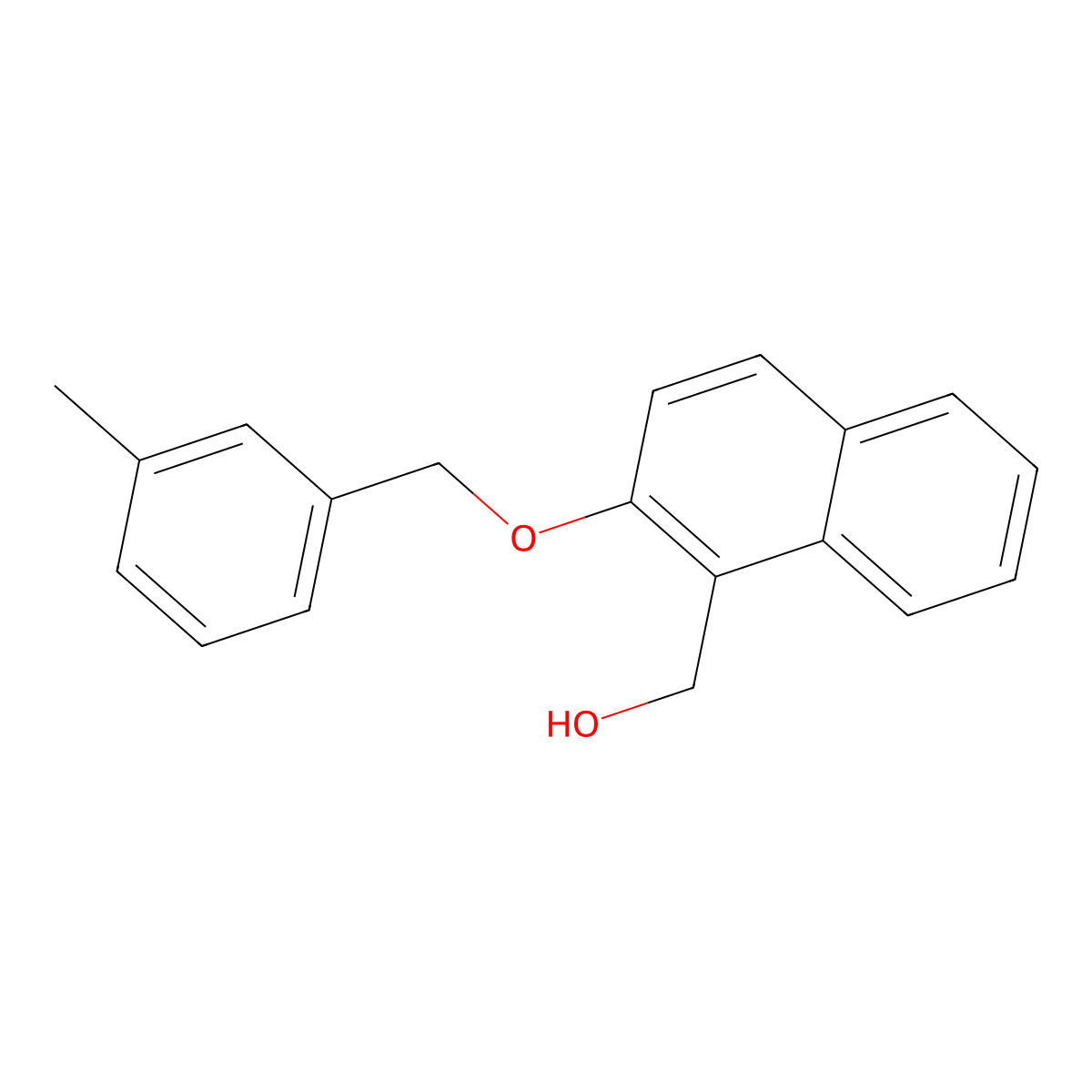 2-[(3-Methylphenyl)methoxy]-1-naphthalenemethanol molecular structure, CAS 1156689-14-3
