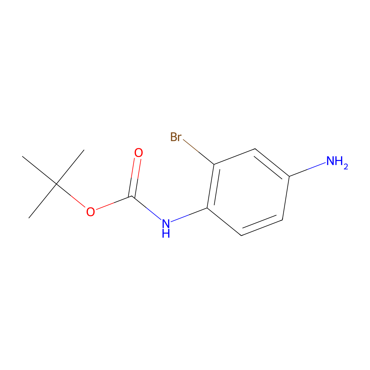 (4-Amino-2-bromo-phenyl)-carbamic acid tert-butyl ester molecular structure, CAS 1156693-42-3