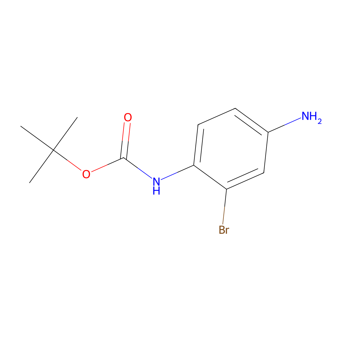 (4-Amino-2-bromo-phenyl)-carbamic acid tert-butyl ester molecular structure, CAS 1156693-42-3