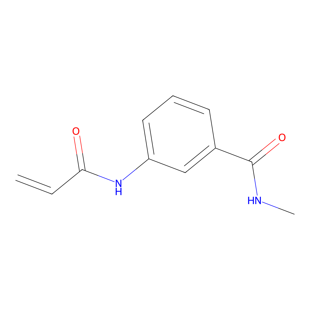 N-methyl-3-(prop-2-enamido)benzamide molecular structure, CAS 1156698-66-6