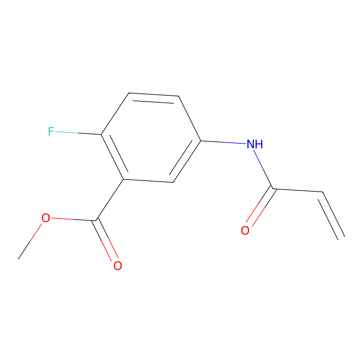 Methyl 2-fluoro-5-(prop-2-enoylamino)benzoate molecular structure, CAS 1156699-72-7