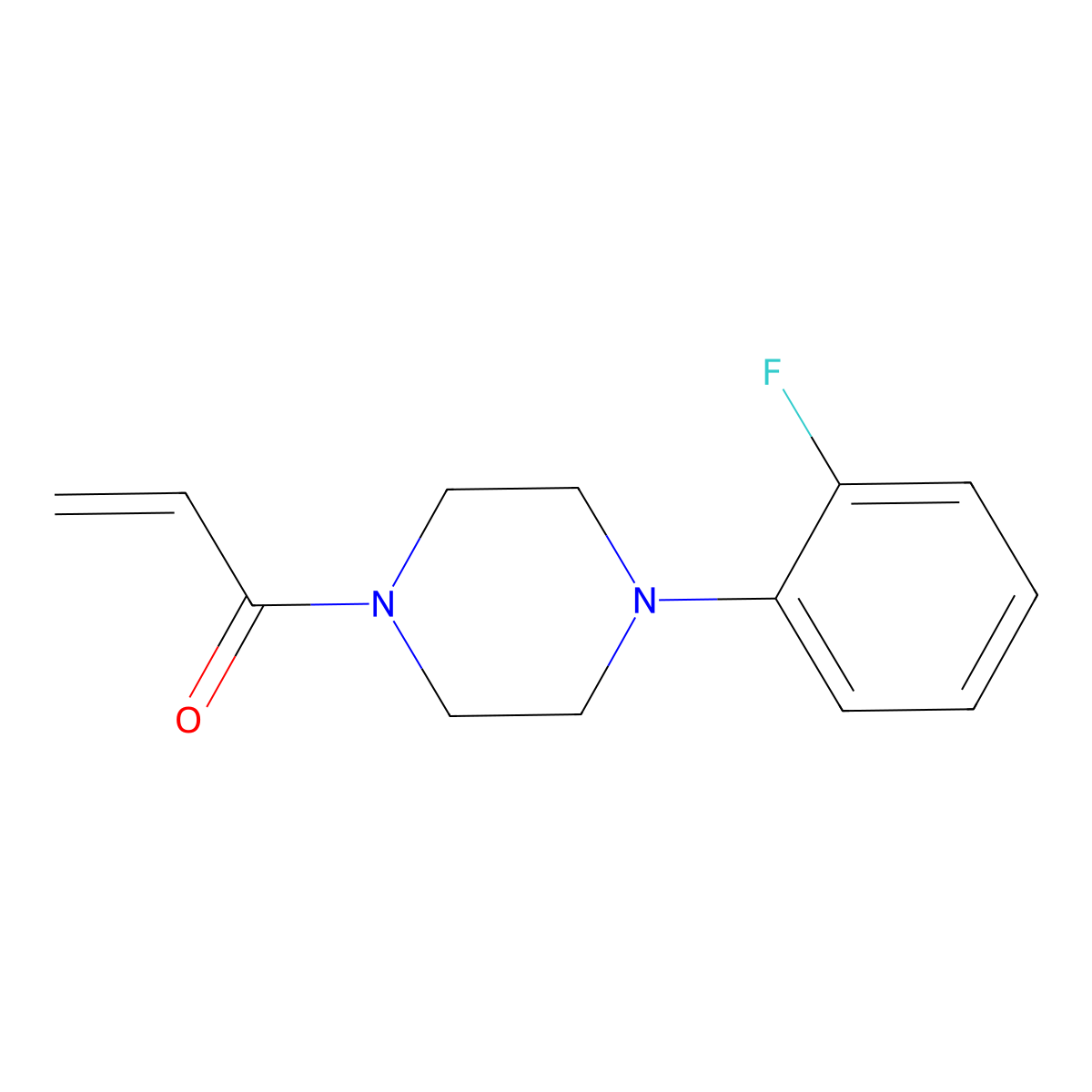1-[4-(2-Fluorophenyl)piperazin-1-yl]prop-2-en-1-one molecular structure, CAS 1156699-95-4