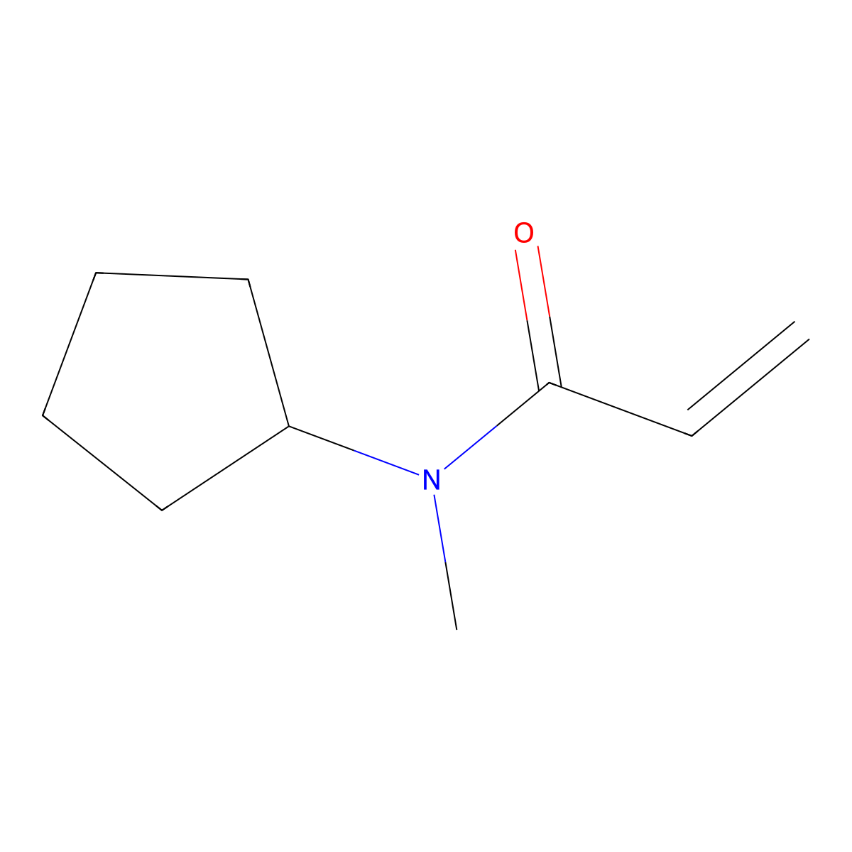 N-cyclopentyl-N-methylprop-2-enamide molecular structure, CAS 1156700-77-4