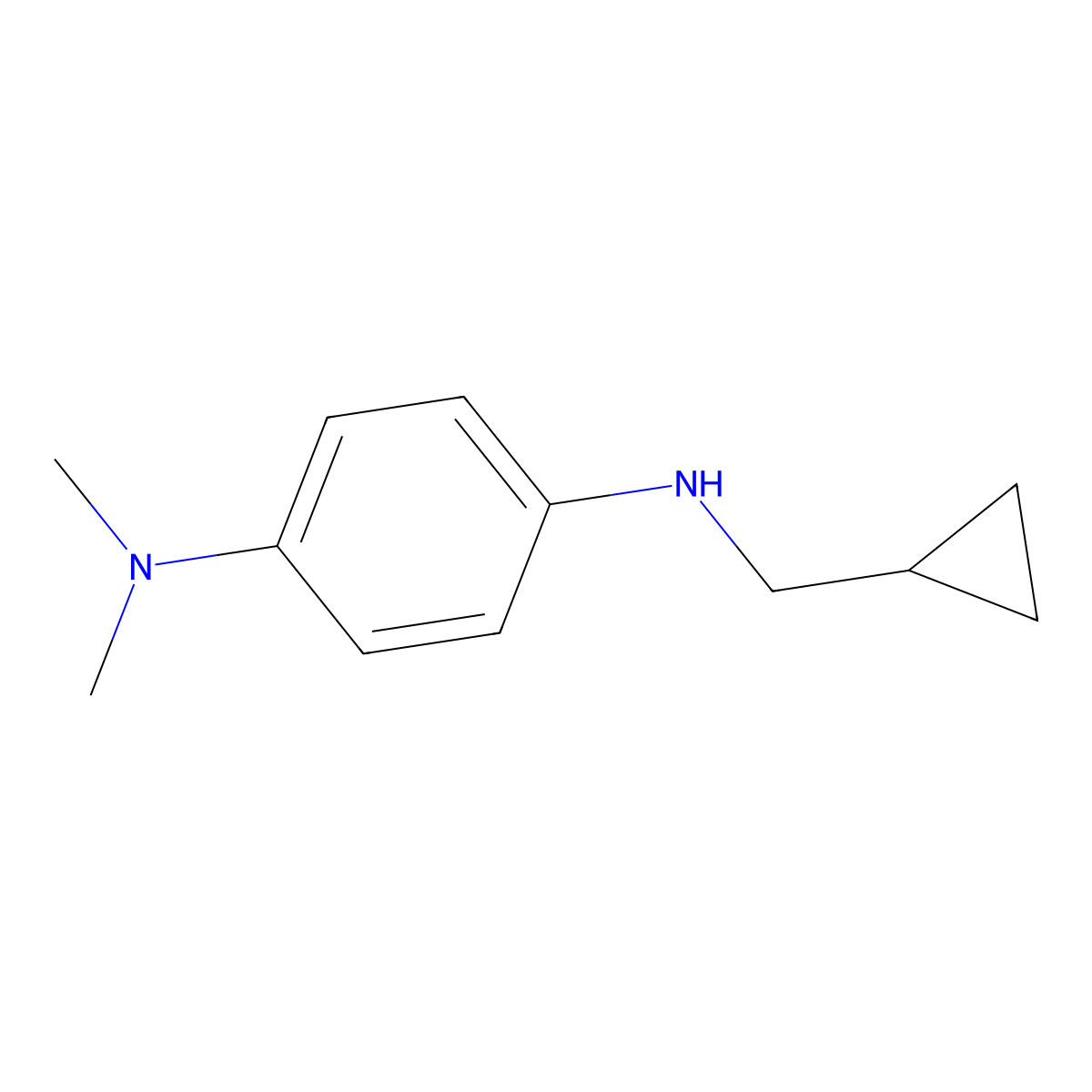 N4-(cyclopropylmethyl)-N1,N1-dimethylbenzene-1,4-diamine molecular structure, CAS 1156701-06-2