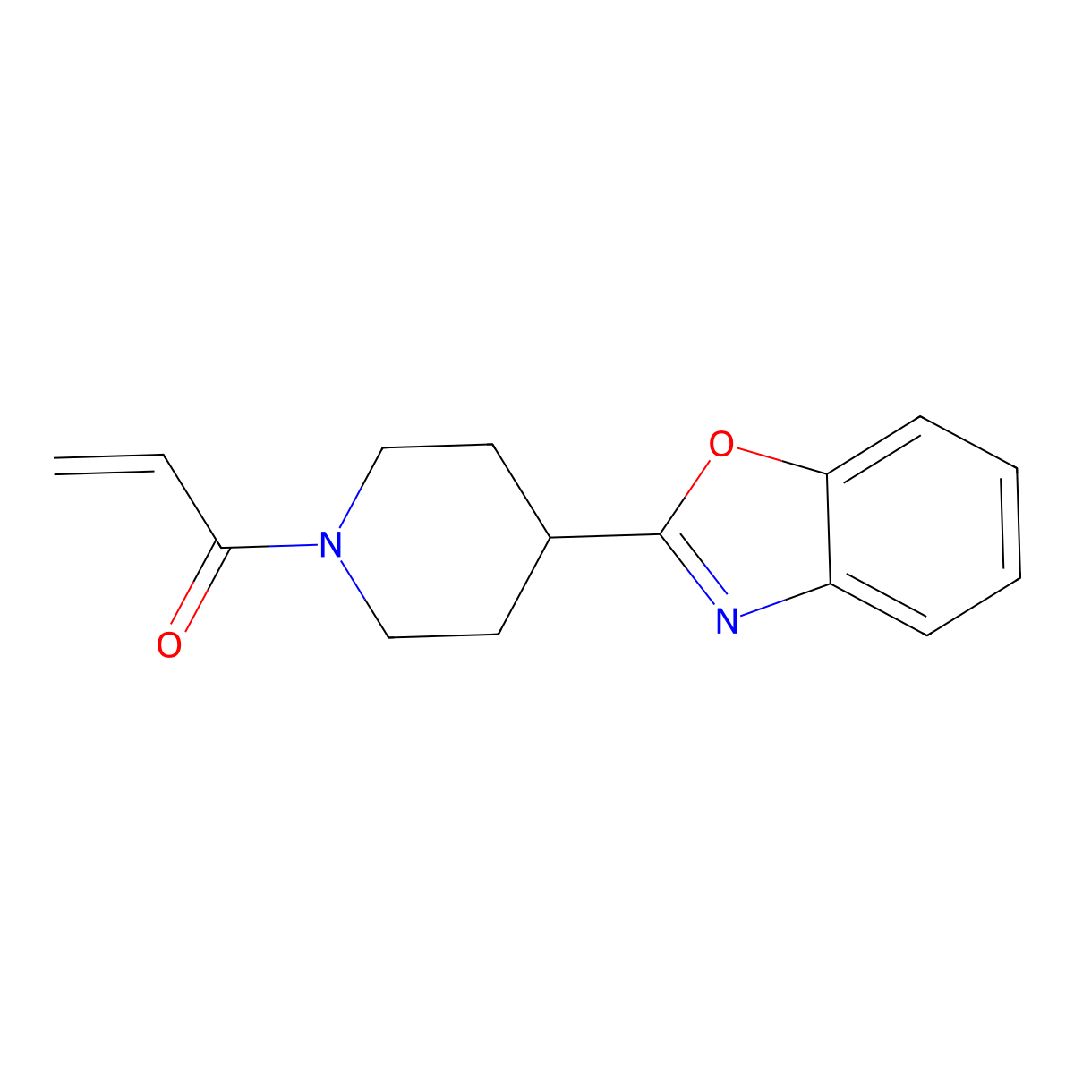 1-[4-(1,3-Benzoxazol-2-yl)piperidin-1-yl]prop-2-en-1-one molecular structure, CAS 1156701-86-8