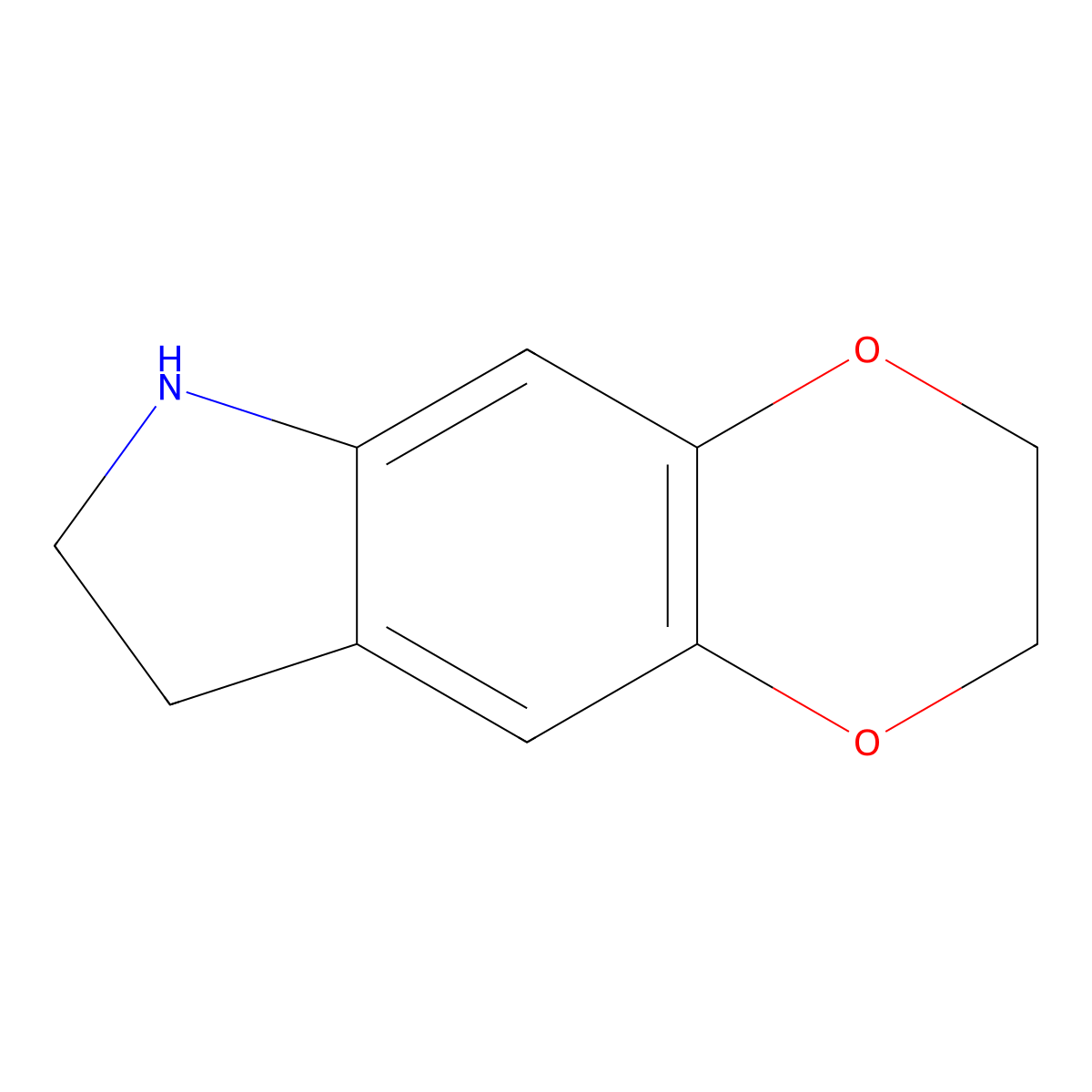 2H,3H,6H,7H,8H-[1,4]dioxino[2,3-f]indole molecular structure, CAS 1156704-67-4