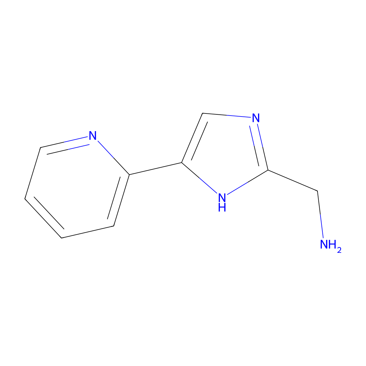 (5-(Pyridin-2-yl)-1H-imidazol-2-yl)methanamine molecular structure, CAS 1156708-95-0
