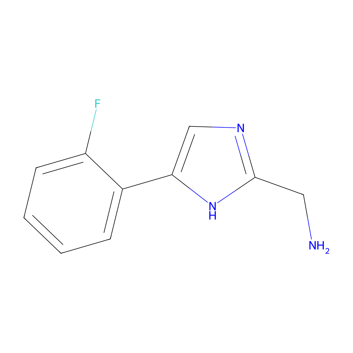 (4-(2-Fluorophenyl)-1H-imidazol-2-YL)methanamine molecular structure, CAS 1156709-37-3