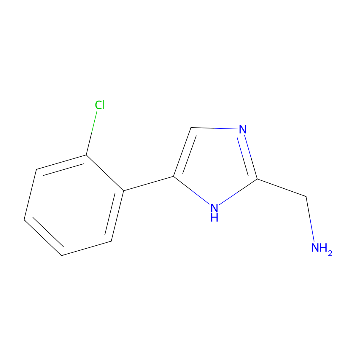 (5-(2-Chlorophenyl)-1H-imidazol-2-yl)methanamine molecular structure, CAS 1156711-66-8