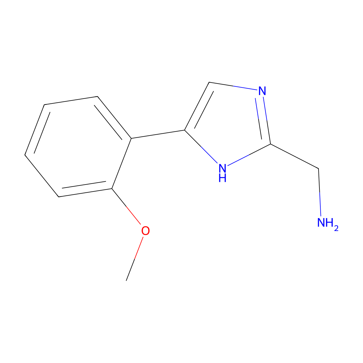 (5-(2-Methoxyphenyl)-1H-imidazol-2-yl)methanamine molecular structure, CAS 1156711-79-3