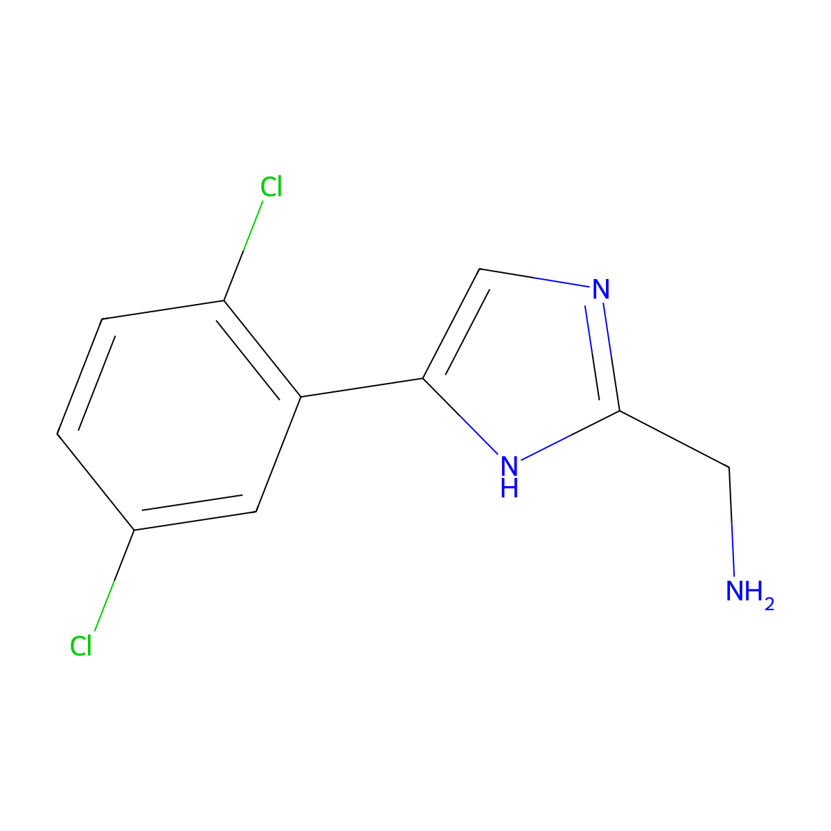 (5-(2,5-Dichlorophenyl)-1H-imidazol-2-yl)methanamine molecular structure, CAS 1156712-34-3