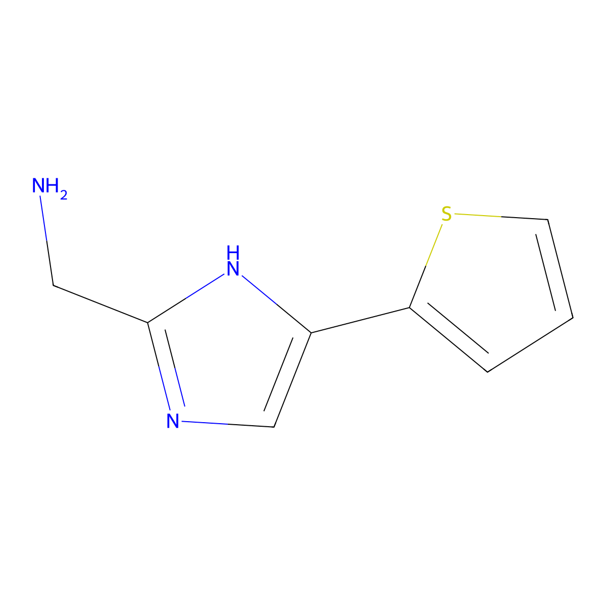 [4-(thiophen-2-yl)-1H-imidazol-2-yl]methanamine molecular structure, CAS 1156712-63-8