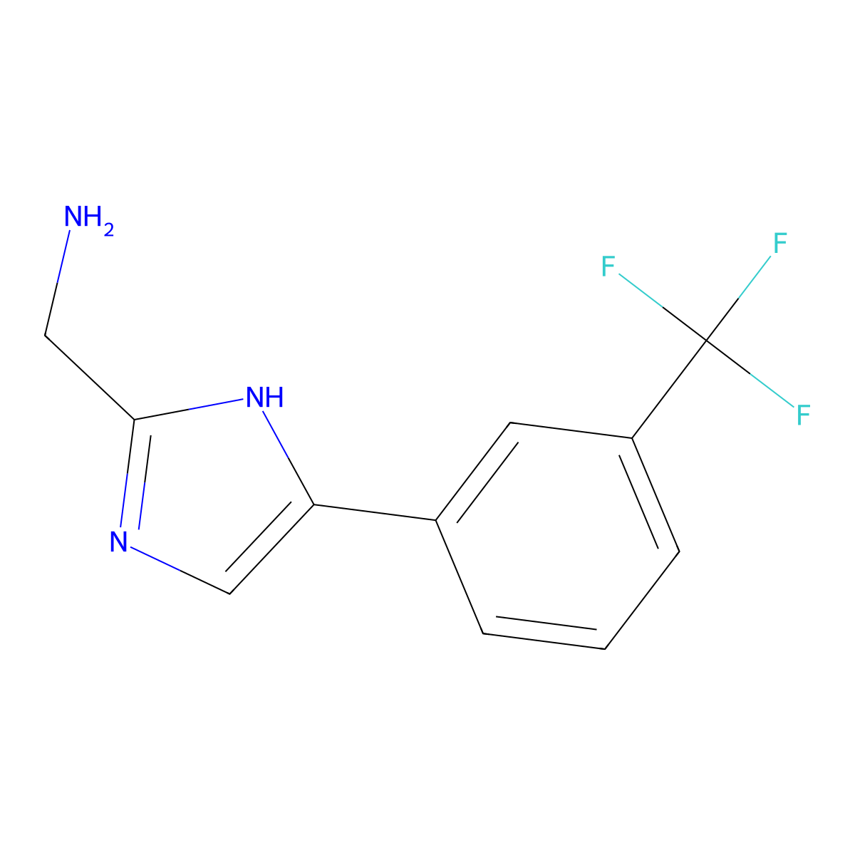 (5-(3-(Trifluoromethyl)phenyl)-1H-imidazol-2-yl)methanamine molecular structure, CAS 1156712-91-2