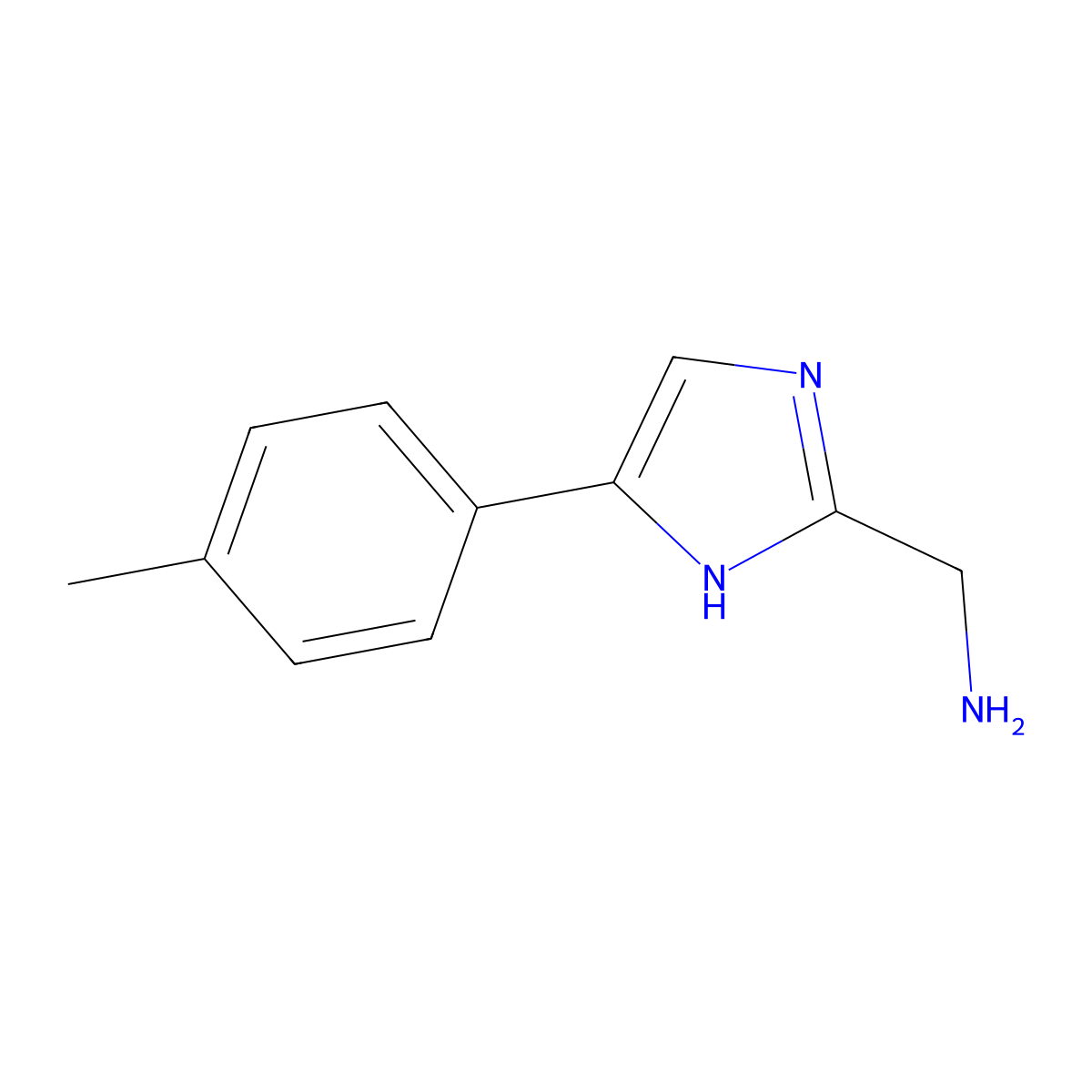 (4-(P-Tolyl)-1H-imidazol-2-YL)methanamine molecular structure, CAS 1156713-02-8