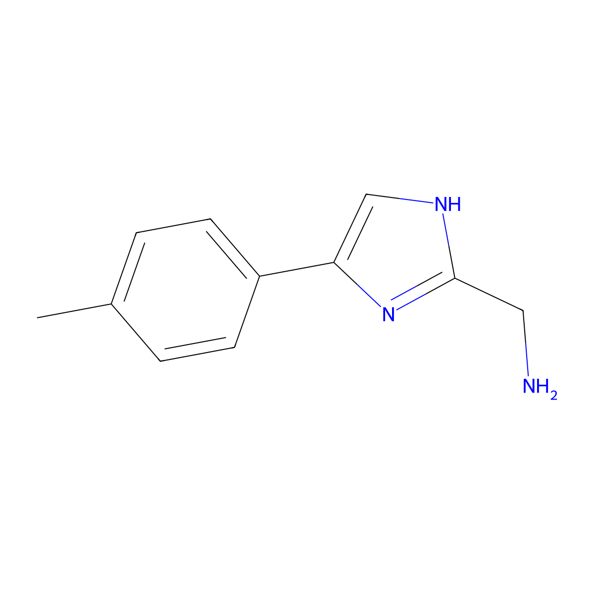 (4-(P-Tolyl)-1H-imidazol-2-YL)methanamine molecular structure, CAS 1156713-02-8