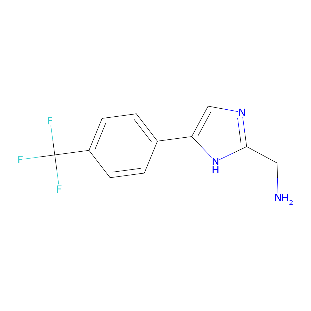 (4-(4-(Trifluoromethyl)phenyl)-1H-imidazol-2-YL)methanamine molecular structure, CAS 1156714-46-3