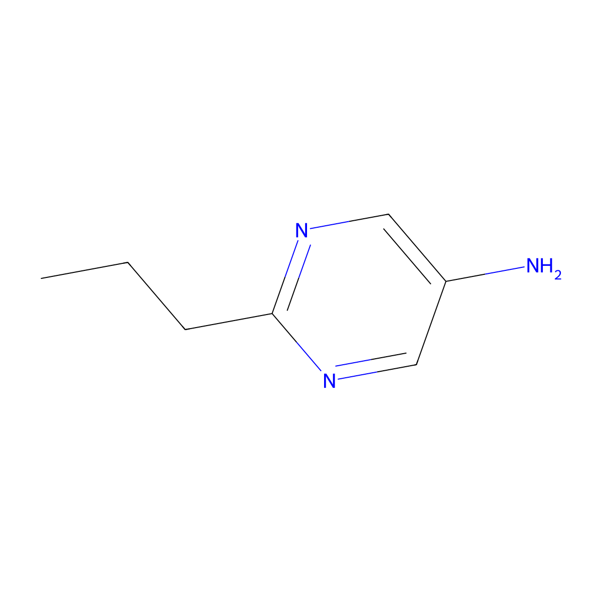 2-Propylpyrimidin-5-amine molecular structure, CAS 1156718-04-5