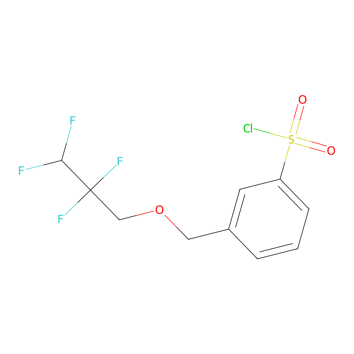 3-[(2,2,3,3-Tetrafluoropropoxy)methyl]benzene-1-sulfonyl chloride molecular structure, CAS 1156719-22-0
