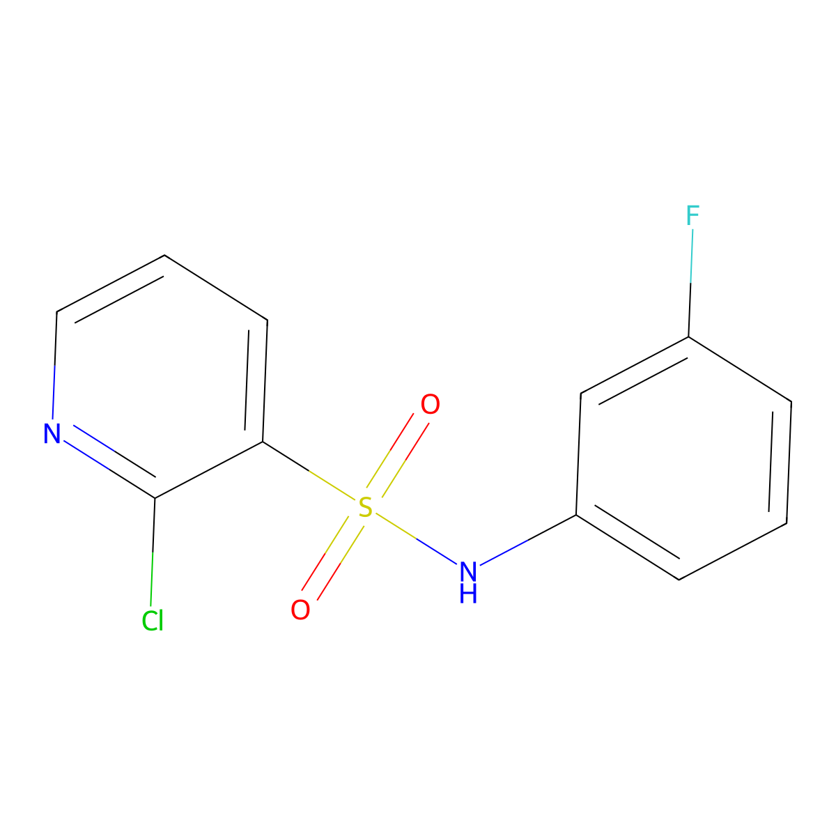 2-chloro-N-(3-fluorophenyl)pyridine-3-sulfonamide molecular structure, CAS 1156721-81-1