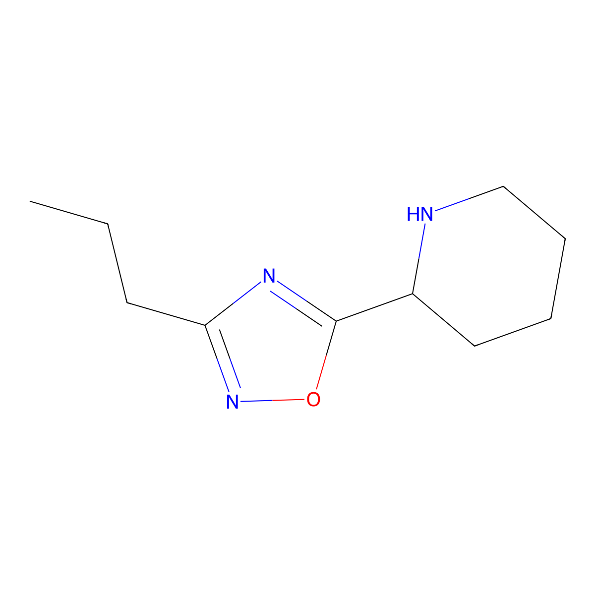 5-(Piperidin-2-yl)-3-propyl-1,2,4-oxadiazole molecular structure, CAS 1156723-35-1