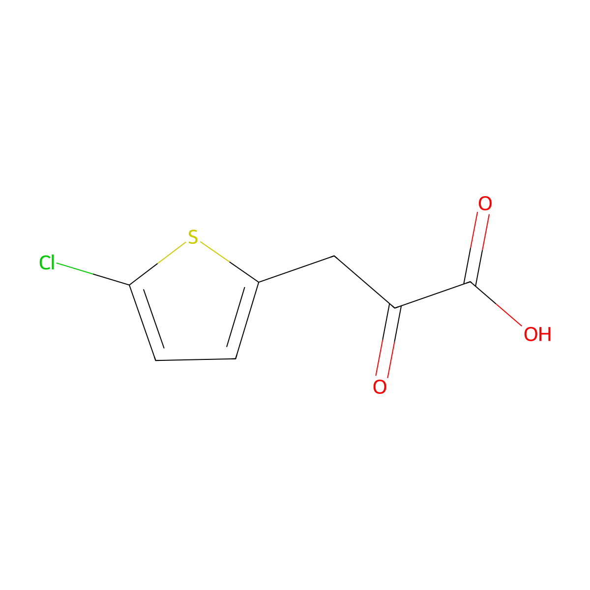 3-(5-Chlorothiophen-2-yl)-2-oxopropanoic acid molecular structure, CAS 1156724-61-6
