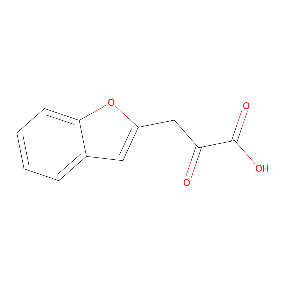 3-(1-Benzofuran-2-yl)-2-oxopropanoic acid molecular structure, CAS 1156724-77-4