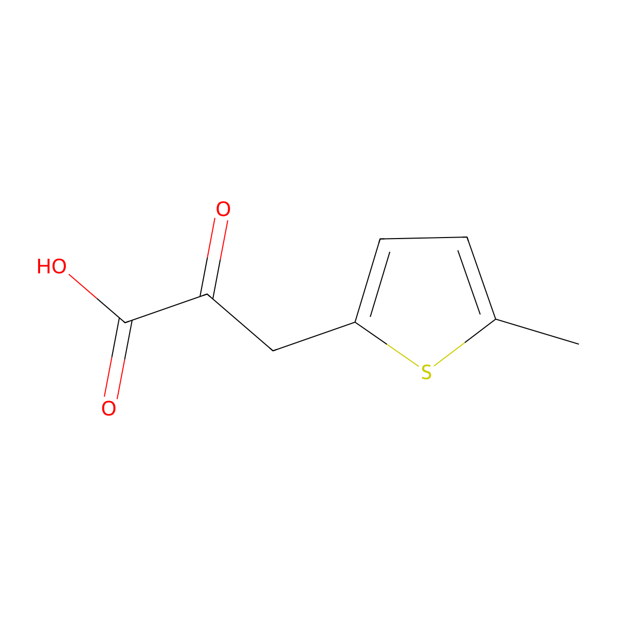 3-(5-Methylthiophen-2-yl)-2-oxopropanoic acid molecular structure, CAS 1156724-82-1